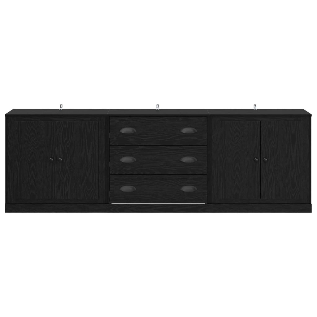 Sideboards con cassetto 3 pcs Rovere Nero 70 x 35,5 x 67,5 cm