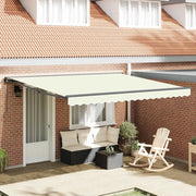 vidaXL Tenda Retrattile Crema 400x300 cm Tessuto