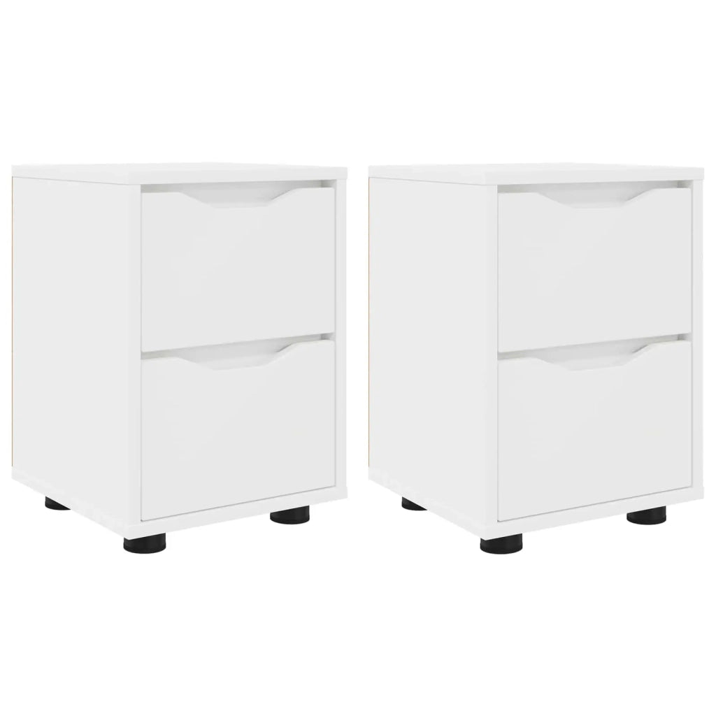 Comodini 2 pcs Bianco 30,5 x 30 x 43 cm Legno multistrato 888798