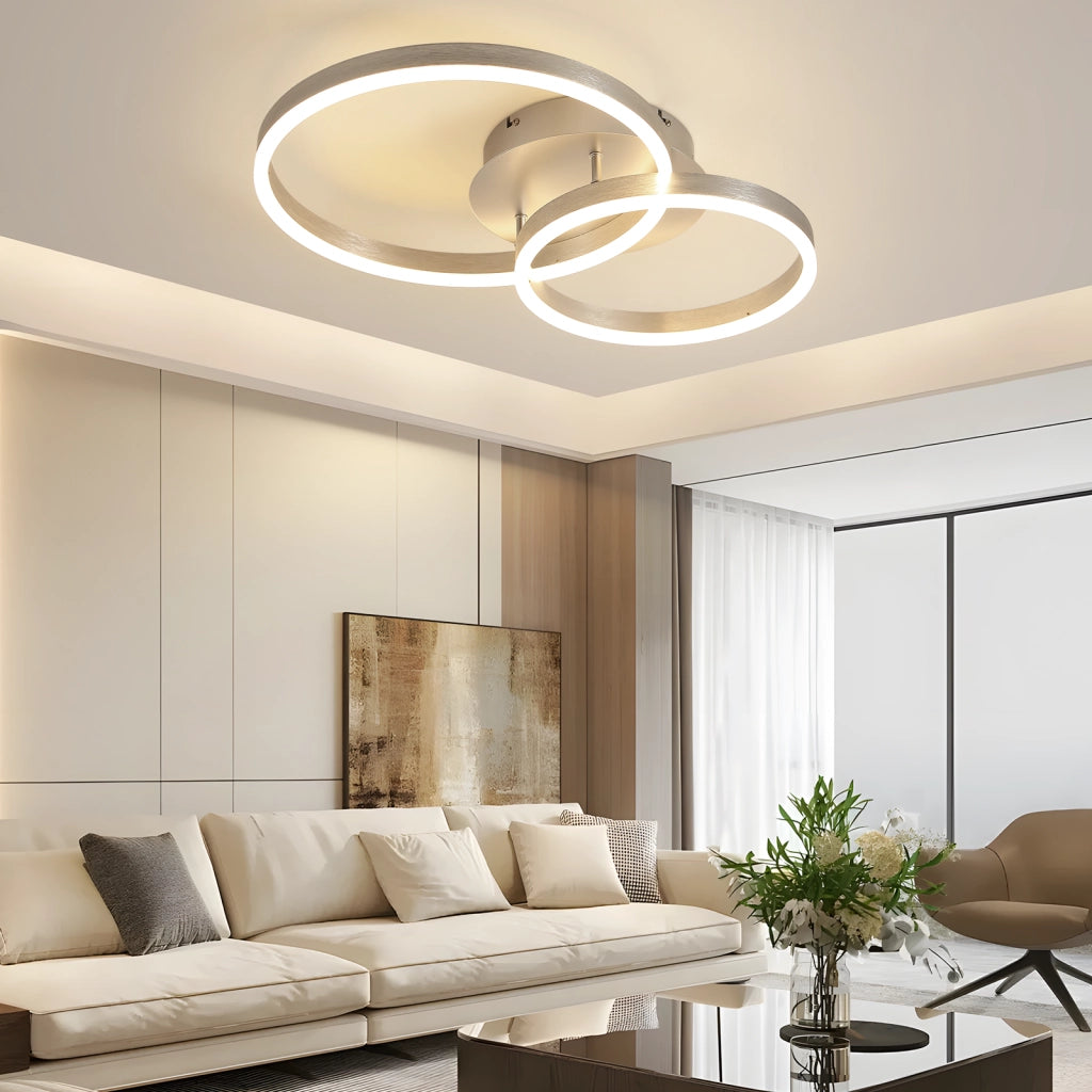 ZMH Lampada da soffitto plafoniera LED moderna 59 cm dimmerabile telecomando oro 46W
