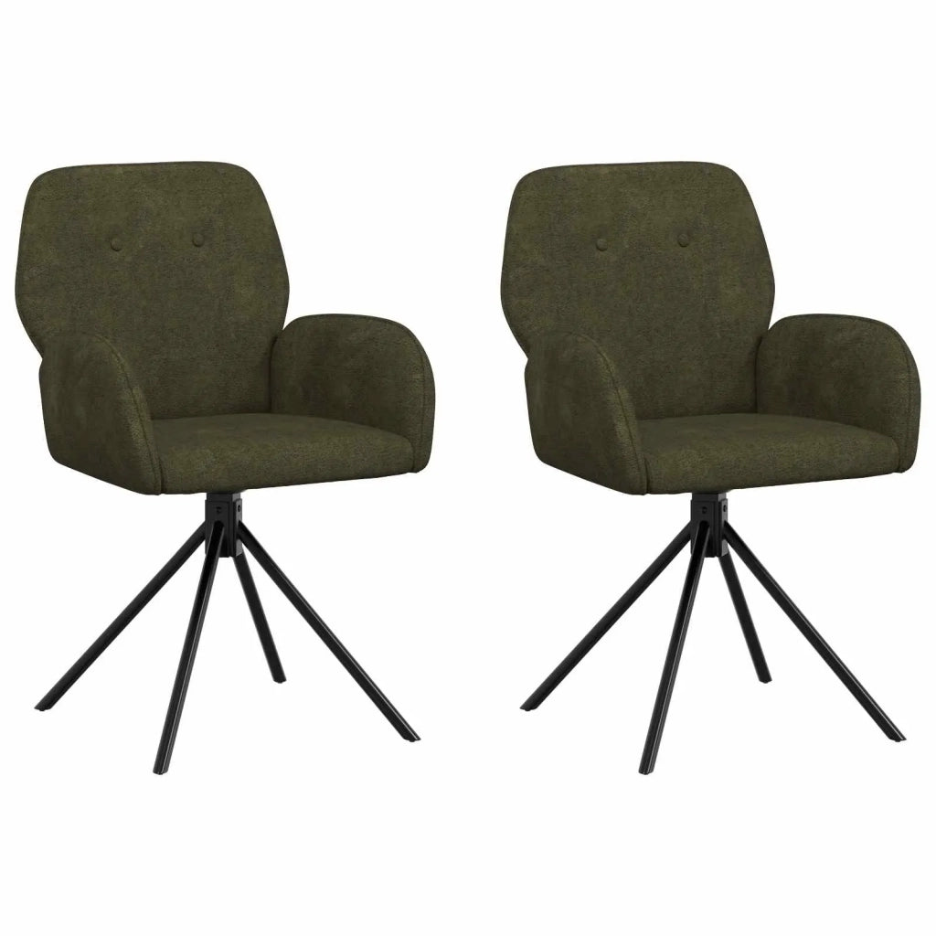 Sedie da pranzo girevoli 2 pcs Pelle Scamosciata Sintetica 42034357
