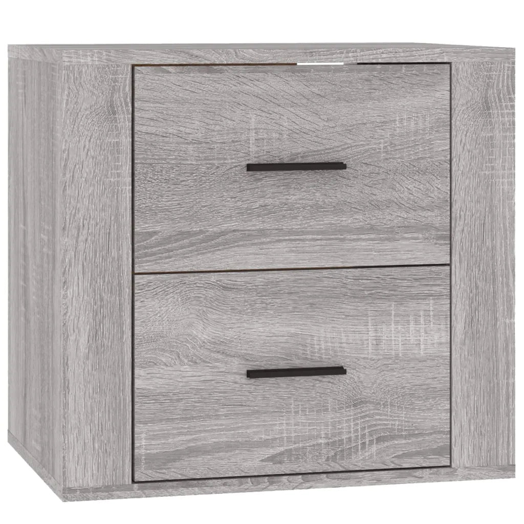 Comodino a Muro Grigio Sonoma 50x36x47 cm