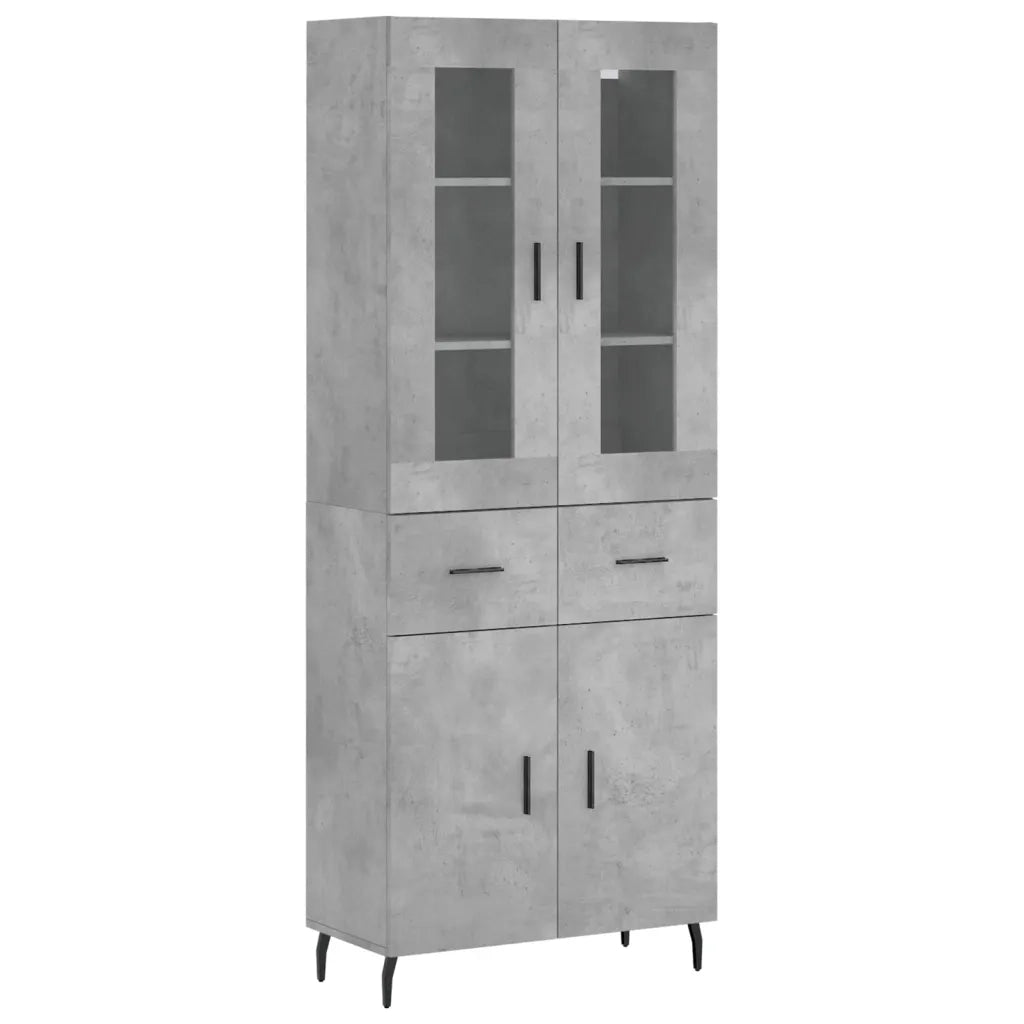 Credenza Grigio Cemento 69,5x34x180 cm in Legno Multistratocod mxl 78160