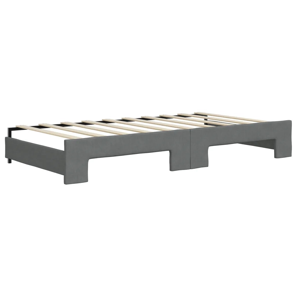 Divano Letto Estraibile Cassetti-Sofa Letto-Daybed Grigio Scuro 90x190cm Tessuto 835010