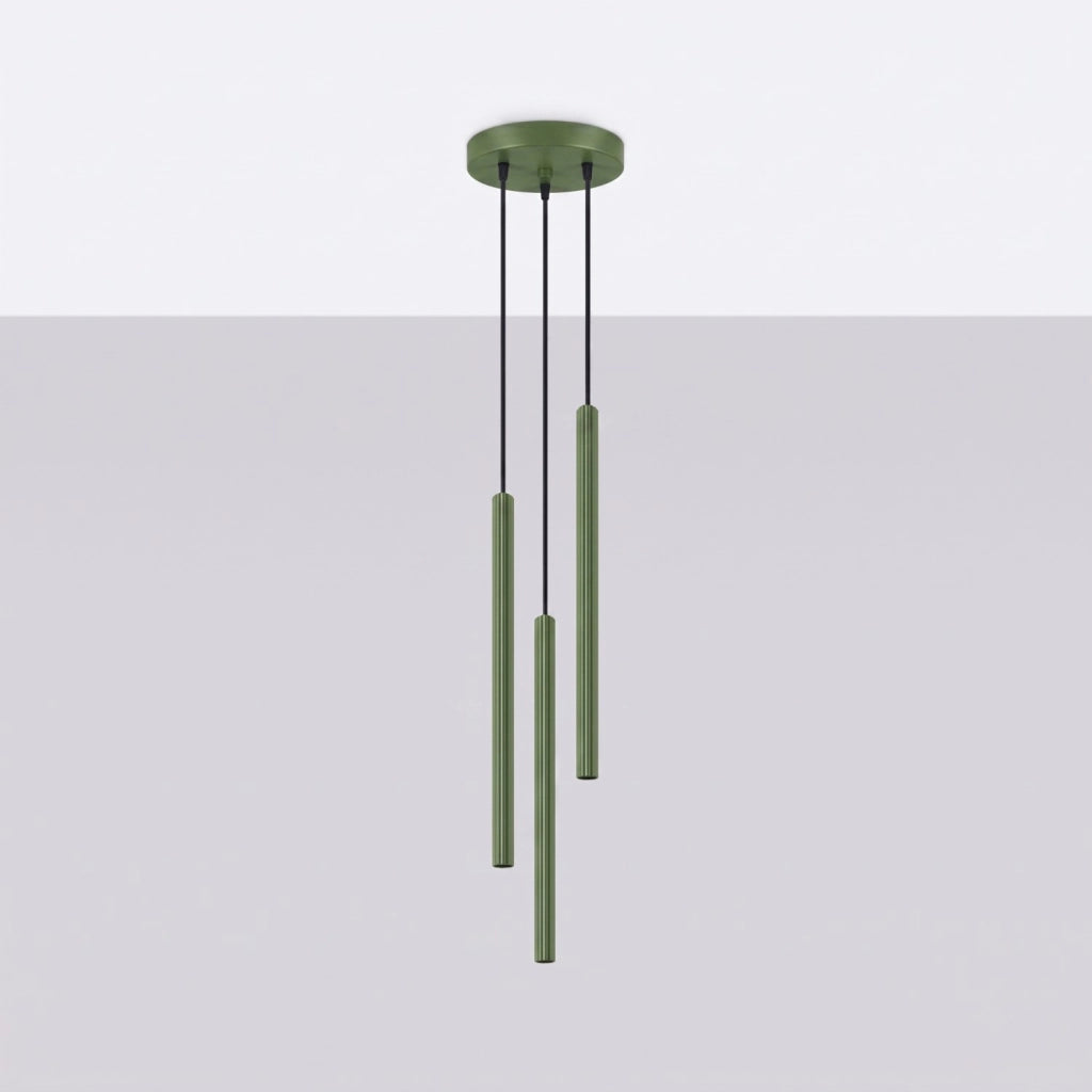 Lampada a sospensione ARCHE 3P verde oliva