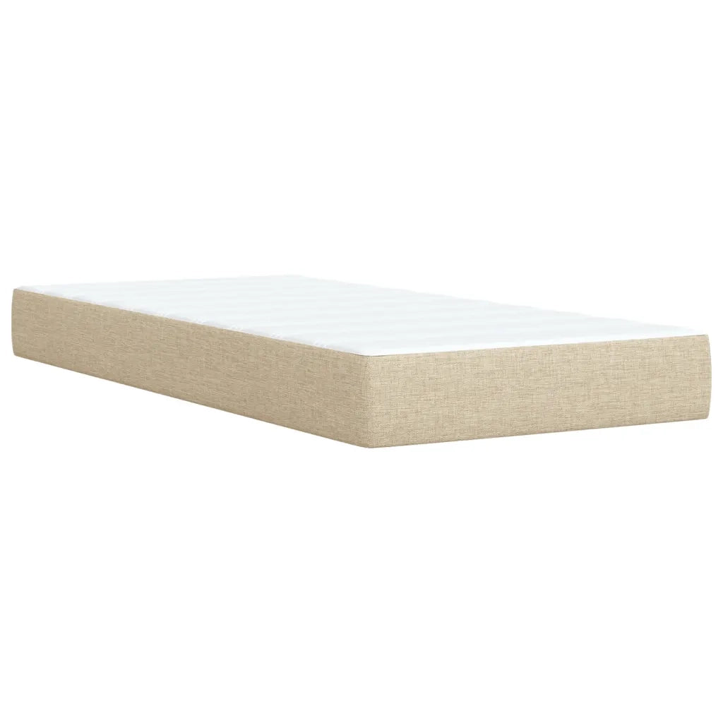 Giroletto a Molle con Materasso Crema 90x190 cm in Tessuto 3289228