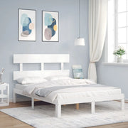 Giroletto senza Materasso-Struttura Letto Bianco 120x200 cm Legno Massello Pino 756607