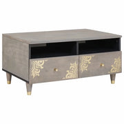 vidaXL Tavolino da salotto with Drawer Grigio 80 x 54 x 40 cm