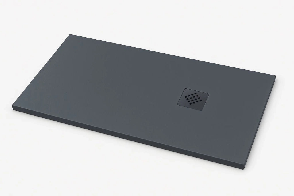 Piatto doccia Ardesia extra piatto 90X210 cm colore Grigio ardesia RAL 7015 griglia Grigio ardesia