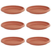 Vassoio Rotondo per Fiori 6 pz Rosso Mattone ? 14 x 2 cm CFW8782853