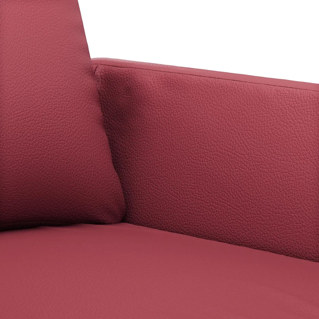 Divano a 2 Posti-Sofa 2 Posti Rosso Vino 120 cm in Similpelle 170539