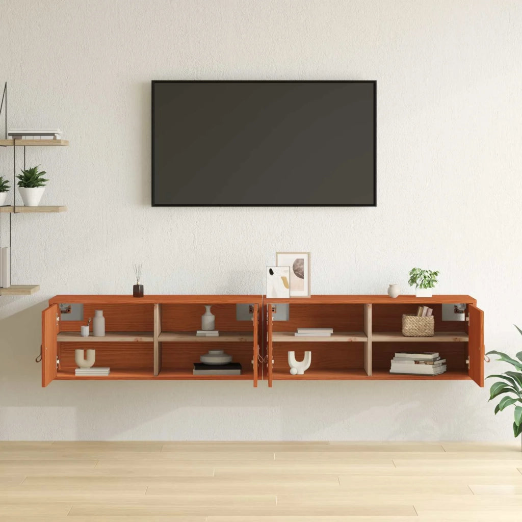 Armadietto a muro 2 pcs Marrone cerato 80 x 30 x 30 cm