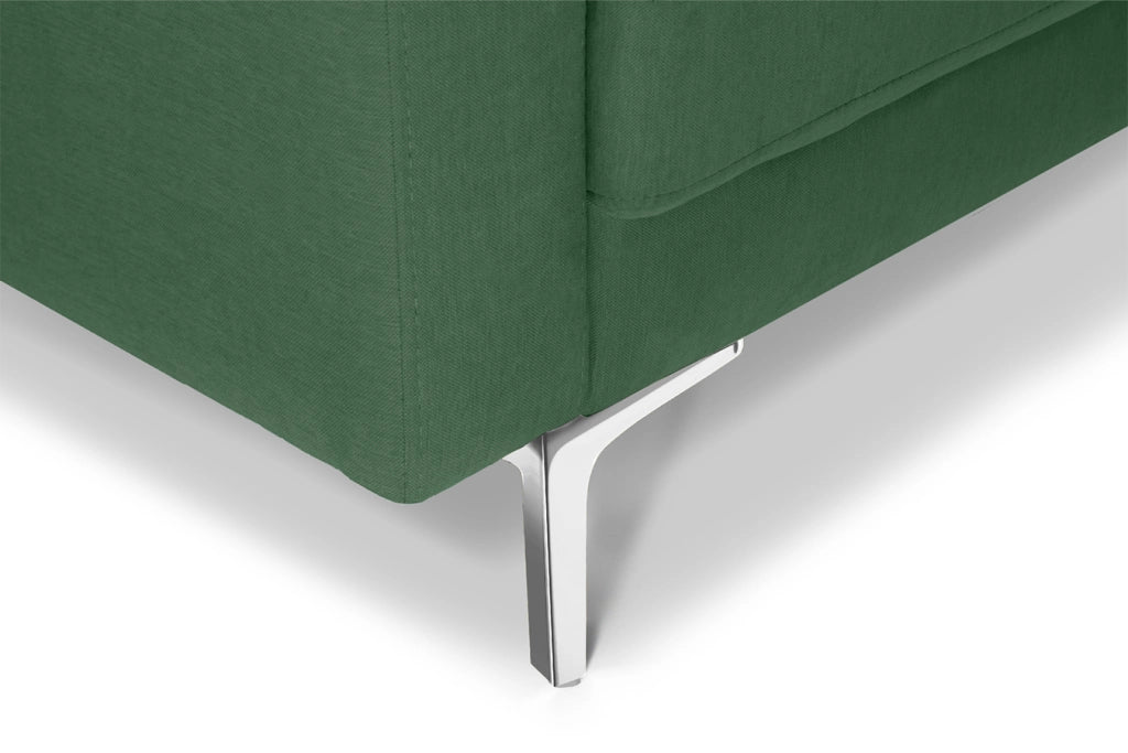 Divano 2 posti in tessuto vellutato verde abete piedi in metallo - Chloe - DI2P-CH38FBC-PM