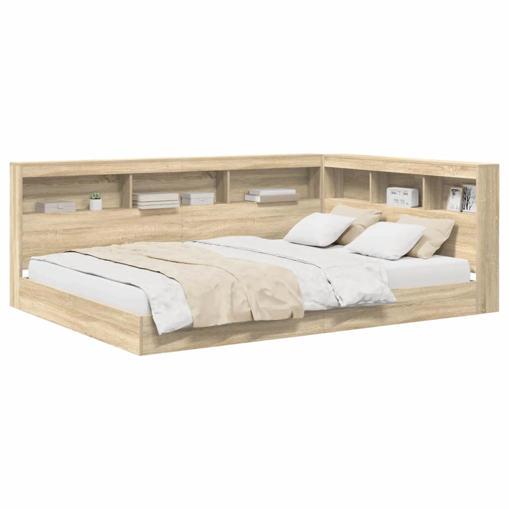 Letto Libreria rovere sonoma 160 x 200 cm Legno multistrato 3335740