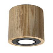 Spot soffitto tondo Ø10 legno chiaro/nero GU10 Luminex