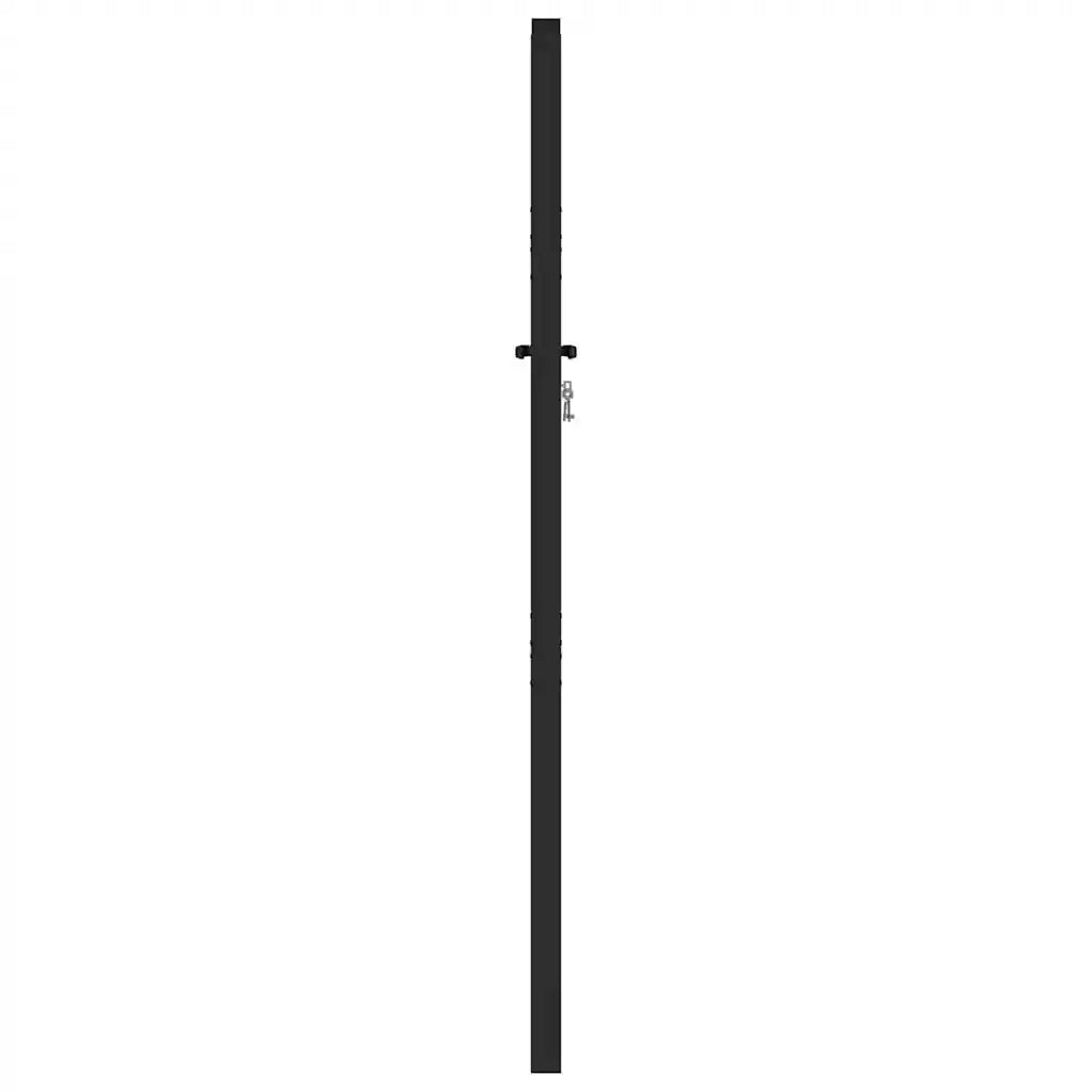 Cancello da Giardino con Serratura Nero 100x150 cm in Alluminio