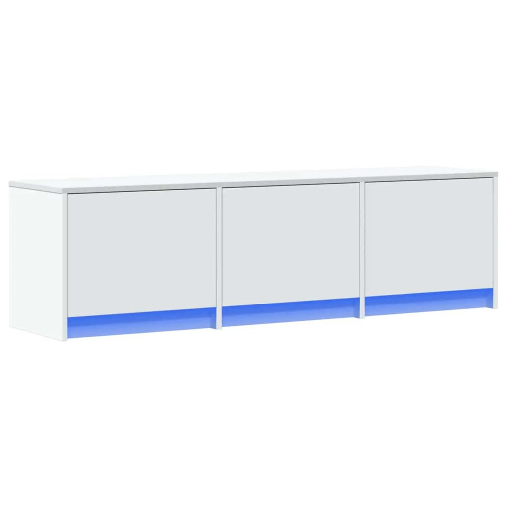 Mobile TV con led Bianco 140 x 34 x 40 cm Legno multistrato 8006553