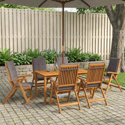 Set da pranzo da giardino 7 pezzi Naturale 3434579