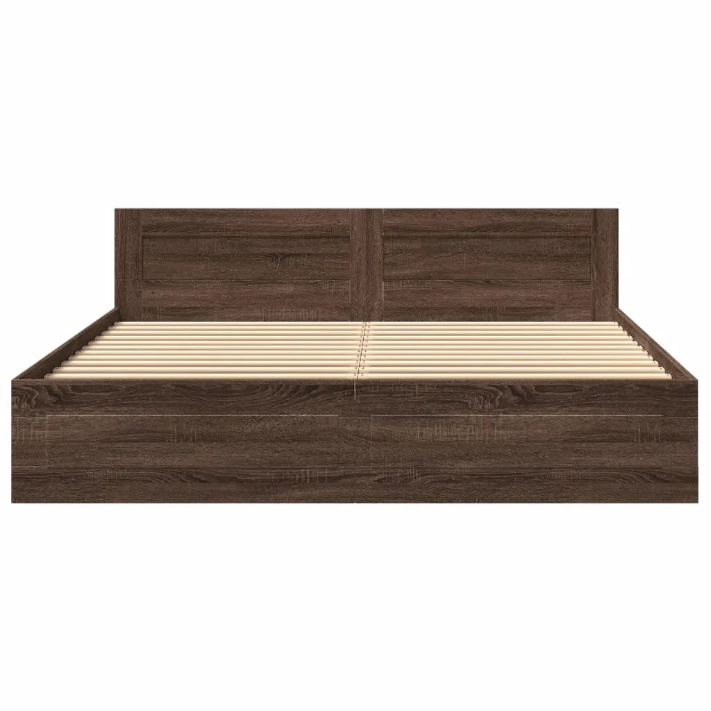 Giroletto Testiera Rovere Marrone 200x200 cm Legno Multistrato 3295540