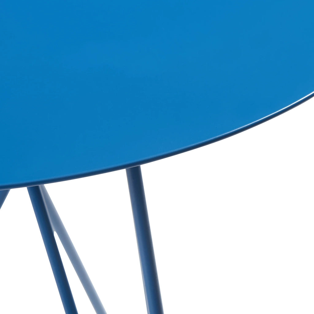 Tavolino laterale 45 x 43 cm metallo blu 03_0010936