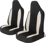 Set di protezioni per sedili anteriori universali, da 2 pezzi, adatta per sedan, furgoni e SUV, colore beige.