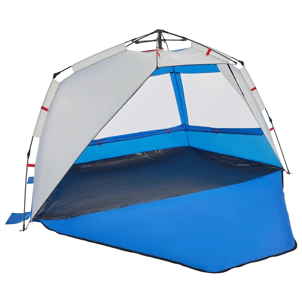Tenda da Spiaggia 3 Persone-Tenda da campeggio Azzurro Rilascio Rapido Impermeabile 775620