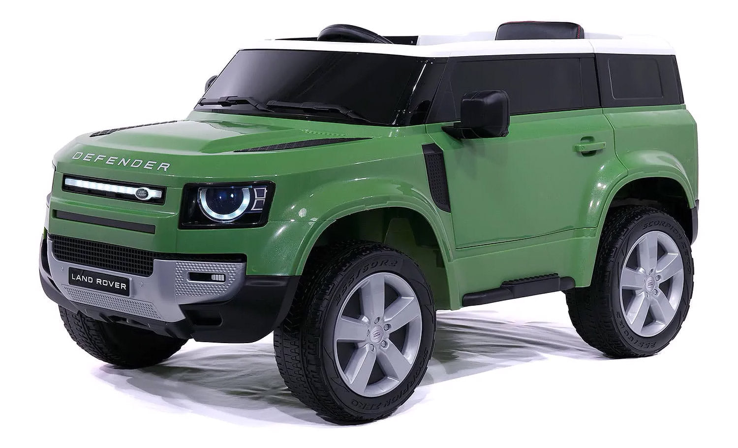 Macchina Elettrica per Bambini 12V con Licenza Land Rover Defender Verde