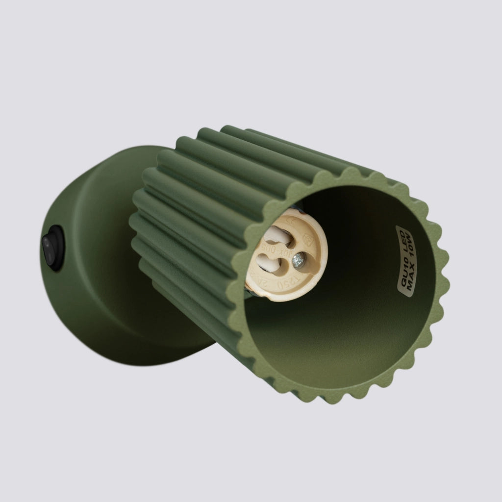 Applique moderna verde oliva orientabile GU10 Pure Lume