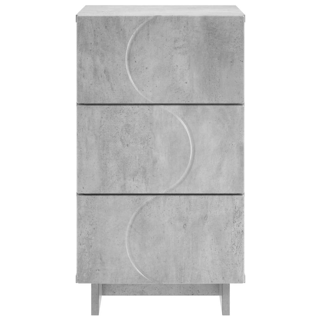 Armadio da Notte Grigio Cemento 33,5 x 34,5 x 60 cm 8011429