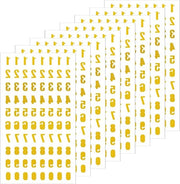 Sticker glitter numerici - 8 fogli 1-10 Sparkle Tiny adesivi autoadesivi - Regali Carte auguri - Fai da te Artigianato.