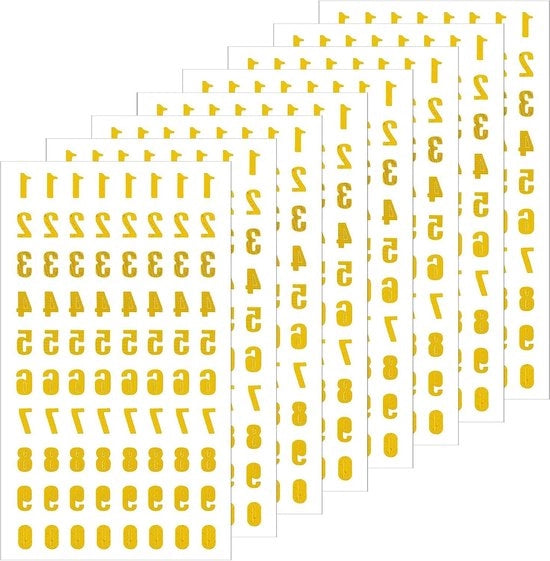 Sticker glitter numerici - 8 fogli 1-10 Sparkle Tiny adesivi autoadesivi - Regali Carte auguri - Fai da te Artigianato.