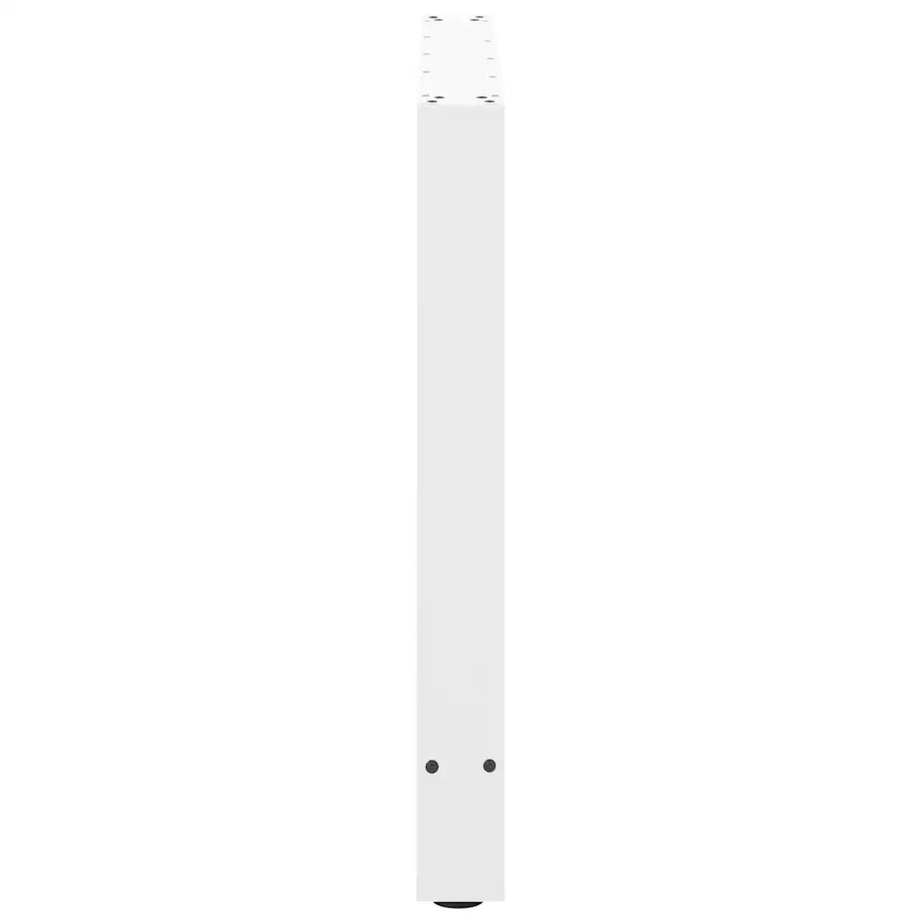 Gambe per tavolo da pranzo bianche 2 pz 80x(72-73) cm in acciaio