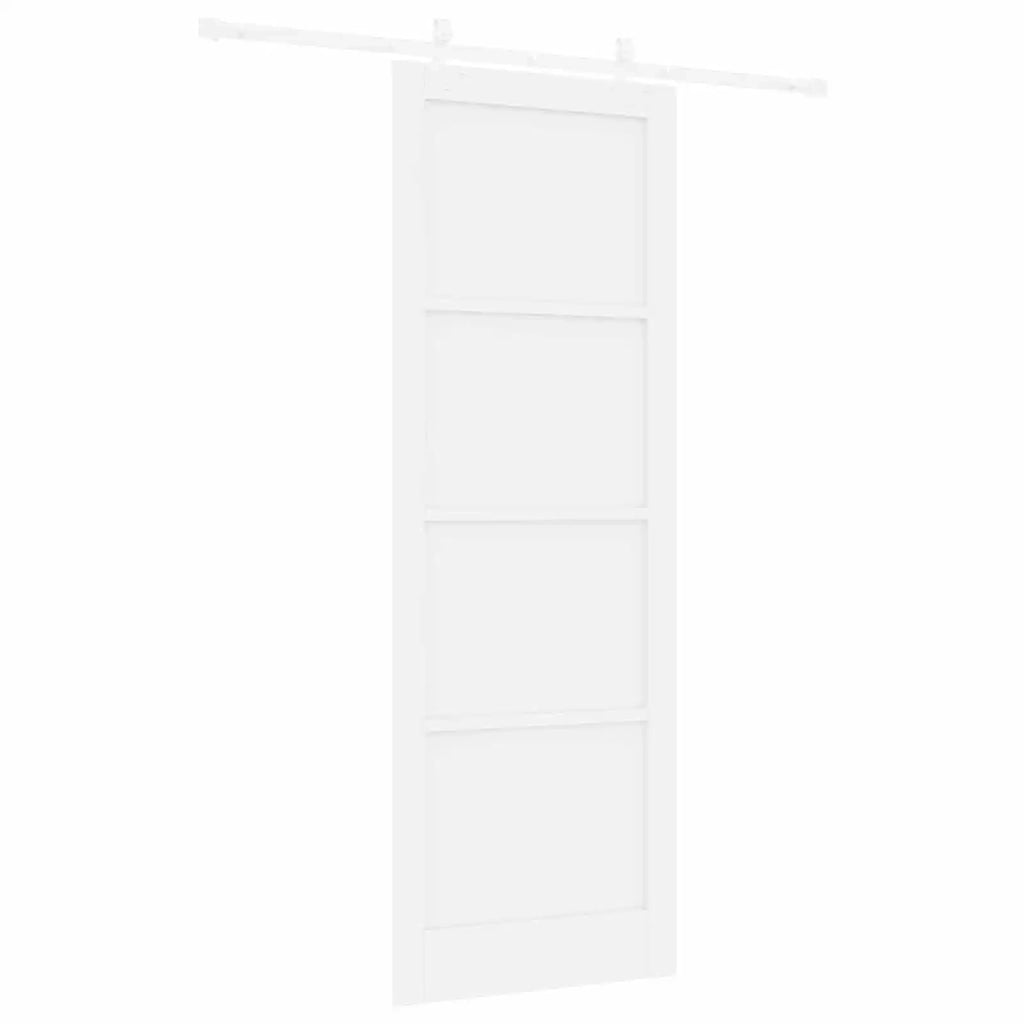 Porta scorrevole Bianco 83 x 232 cm Legno Massello di Pino