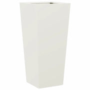Fioriera | Cassetta per fiori | Vaso da Giardino Bianca 35x35x75 cm in Acciaio