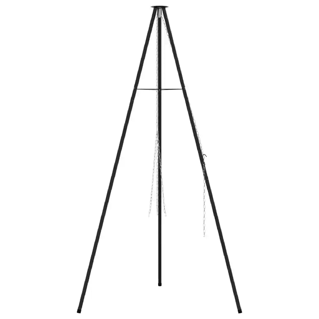 Treppiede da Campeggio Nero 92 x 92 x 151,5 cm Acciaio CFW1410256