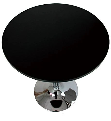 Tavolo alto in MDF e acciaio cromato regolabile in altezza nero 19_0000376