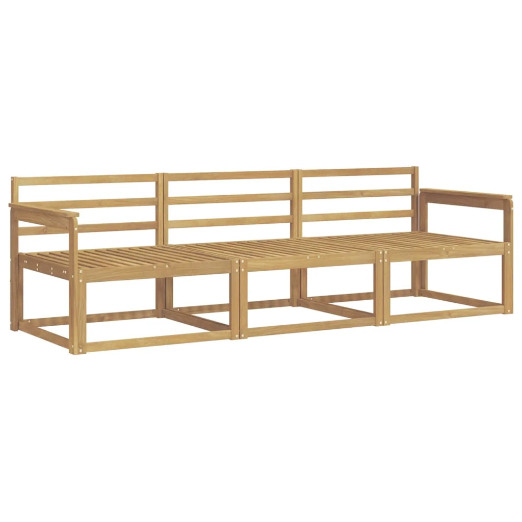 Set di divani da esterno 3 pcs Bianco 249,5 x 83 x 73 cm