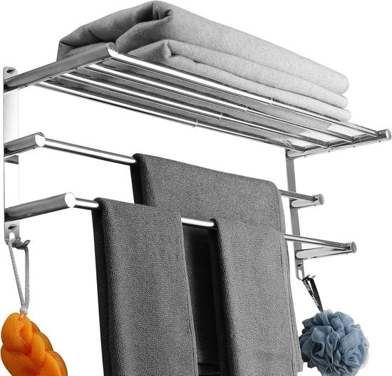 Manubrio per asciugamano retrattile - acciaio inossidabile - 43-78 cm