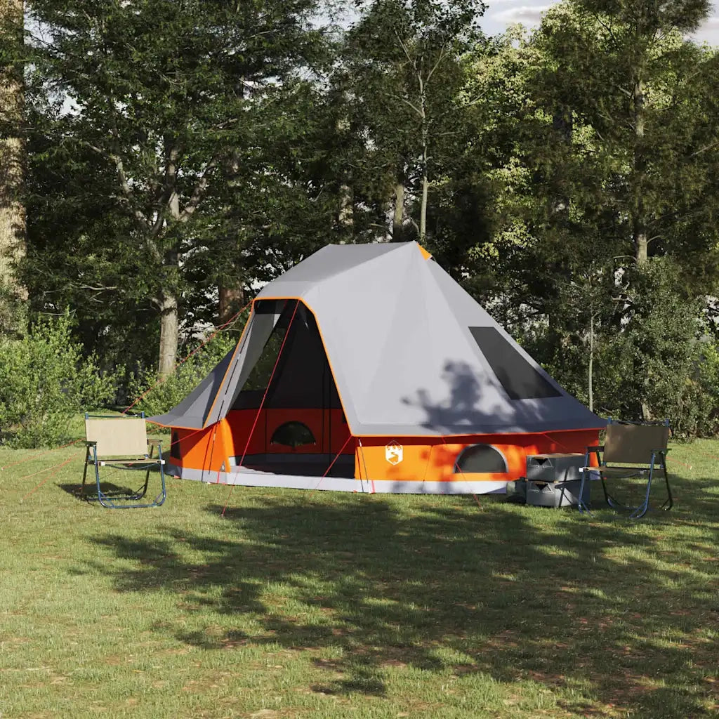 Tenda Tipi-Tenda da campeggio Grigio e arancione 466 x 310 x 240 cm taffet¨¤