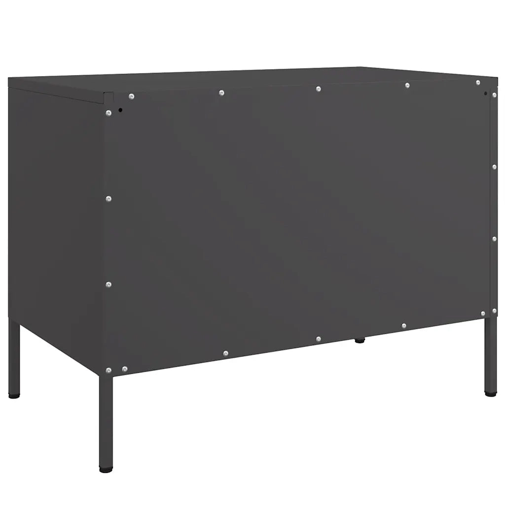 vidaXL Mobile TV Nero 68x39x50,5 cm in Acciaio