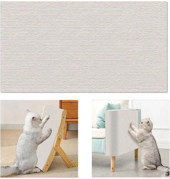 Kittino per parete autoadesivo per protezione di tappeti, divani e mobili (30x100cm, bianco caldo)