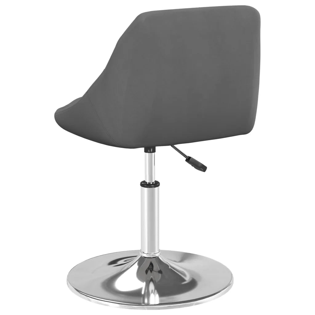 Sedie da Pranzo Girevoli 6 pz Grigio Scuro in Velluto 3088770