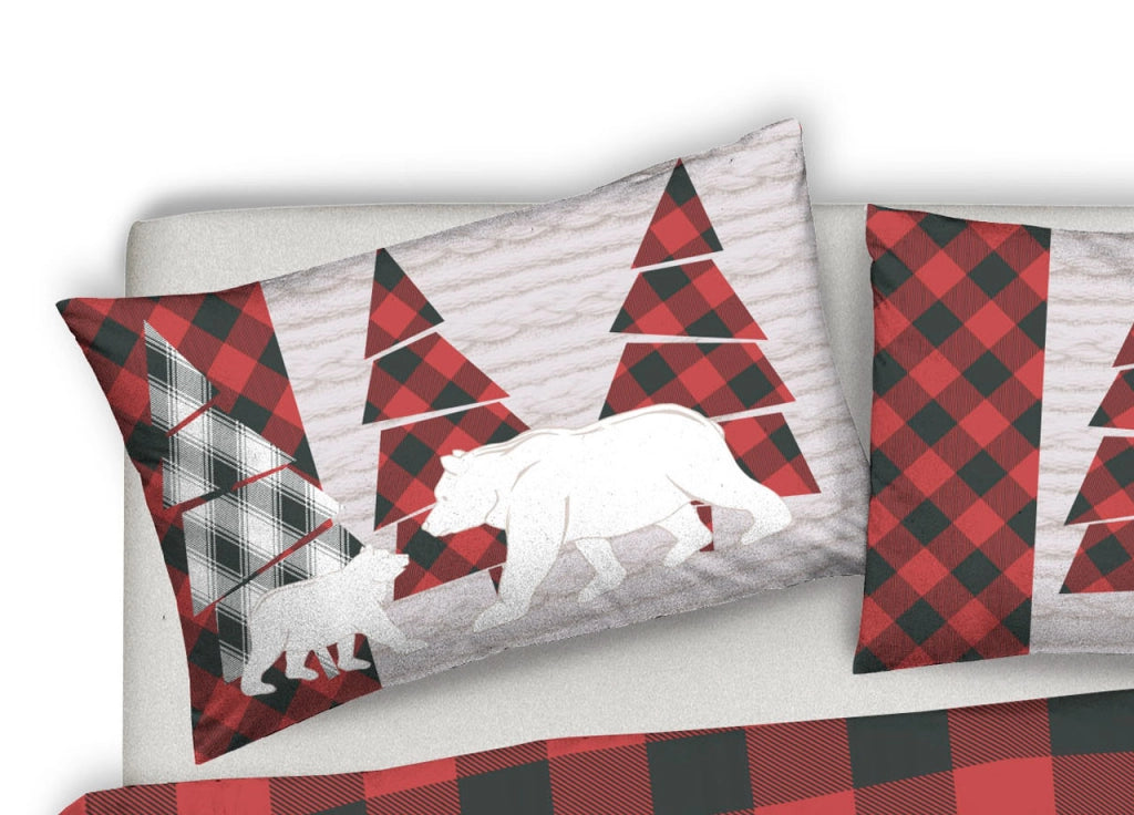 Copripiumino Sacco Piumone Pensieri Delicati Cotone Dis.Canada - Singolo - Rosso