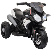 Motocicletta Bambini Elettrica con Luci e Suoni ¨C zephmum ¨C Nero/Bianco 3km/h