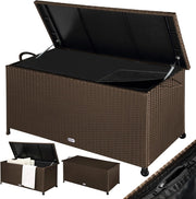 ® Baule da Esterno XXL 117x53x60cm 270L Box con Ruote Impermeabile Resistente Cassettone Contenitore Cuscini Giocatoli Mobili Giardino Bauli