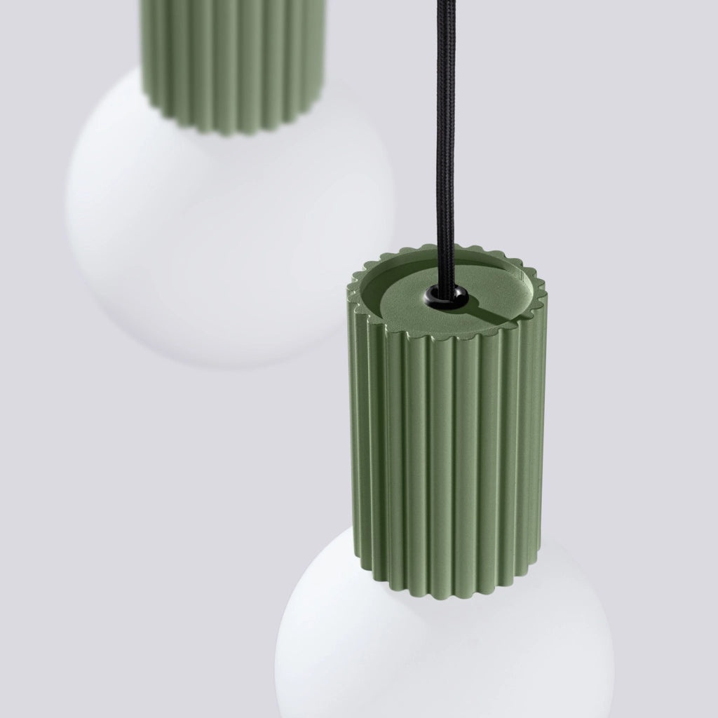 Lampadario moderno rotondo SFERA Pure Lume 3 luci verde