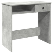Scrivania | Tavolo da Ufficio Grigio Cemento 80x40x75 cm in Legno Multistrato