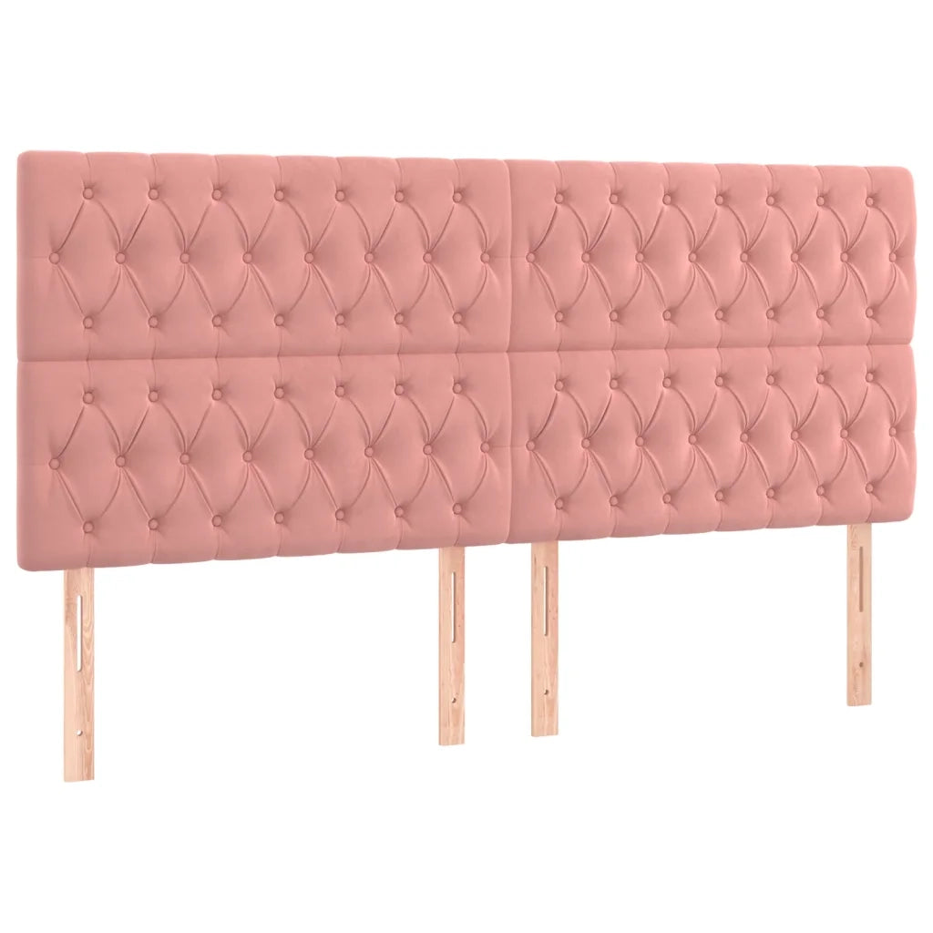 Giroletto con Testiera-Struttura Letto con testiera Rosa 180x200 cm in Velluto 971246