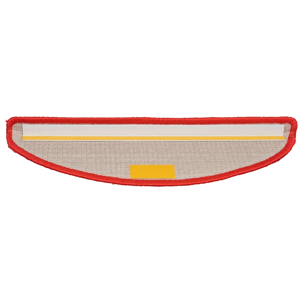 Tappetini per scale 20 pz | Gradini per Scale 56x17x3 cm rossi semicircolari