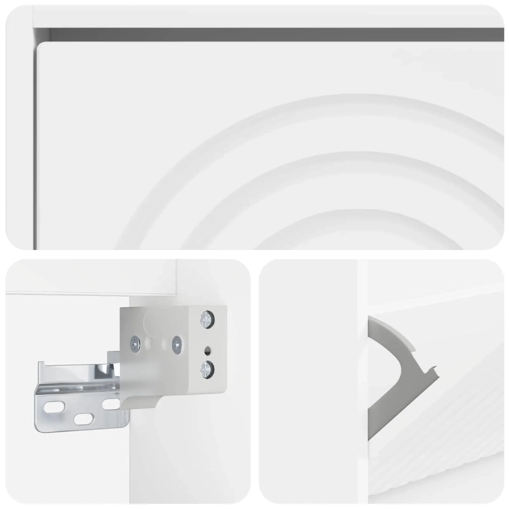 Mobiletto per Scarpe da Muro ALKMAAR 71 x 17 x 43 cm Bianco 896185